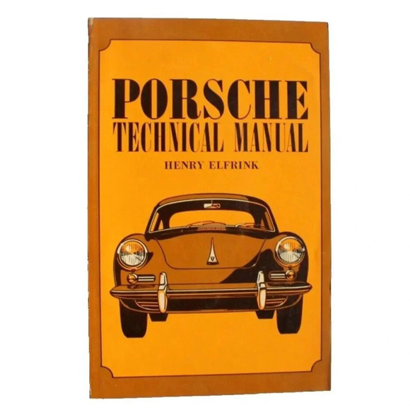 Vintage 1965 Orange Porsche Technical Manual by Henry Elfrink 3rd Edition - Picture 1 of 3